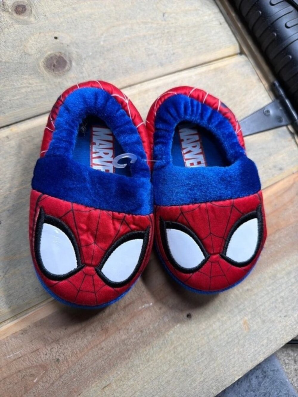 Marvel Spider-Man Boys Indoor House Slippers Shoes Size US 5/6 Red Blue Good